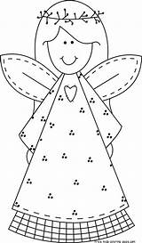 Angel Coloring Pages Face Kids Christmas Printable Print Wing Ornament Template Patterns Angels Color Para Outline Printables Smile Angelita Tree sketch template