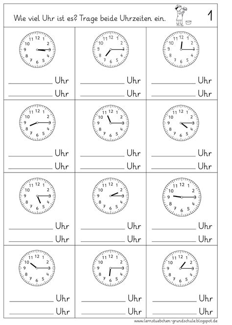 lernstuebchen uhrzeiten lesen viertel nach