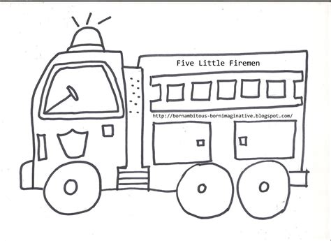 fire truck template printable