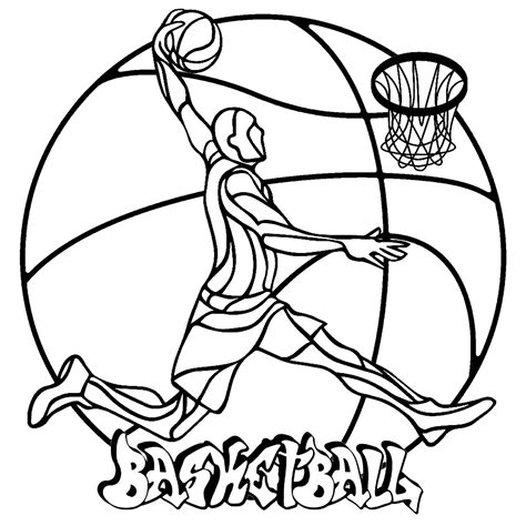 coloring page basketball player    svg file