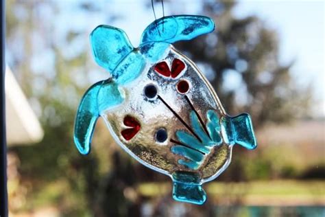 handmade glass turtle suncatcher  shipping etsy suncatchers