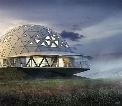 artistic rendering   dome  structure  top   hill