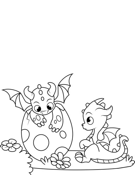 baby dragon coloring pages printable dejanato
