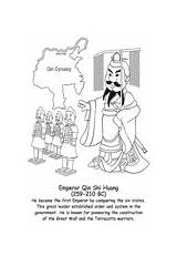 Coloring China Emperor Ancient Shang Qin Pages God Di sketch template