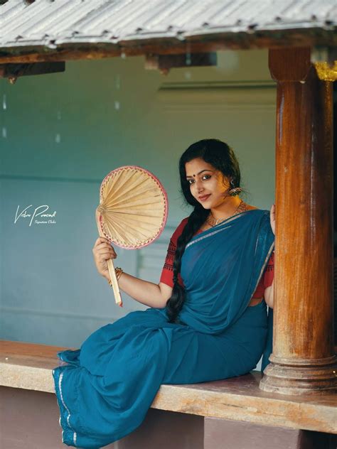 Pretty Lady Anu Sithara In Saree Latest Exclusive Hd Photo Gallery