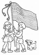 Coloring July 4th Pages Happy Usa Kids Color Printable Getcolorings Activity Flag sketch template