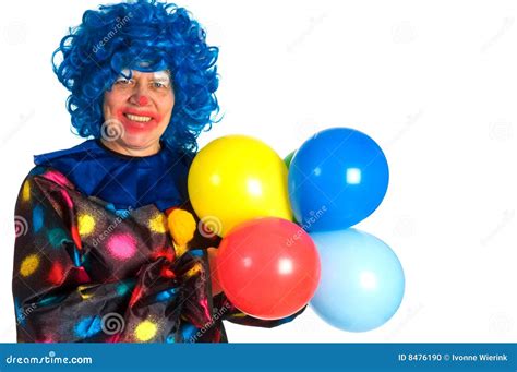 clown  balloons stock photo image  humor colored