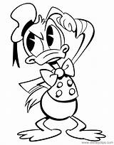Mickey Mouse Tv Coloring Pages Donald Disneyclips Series Confused sketch template
