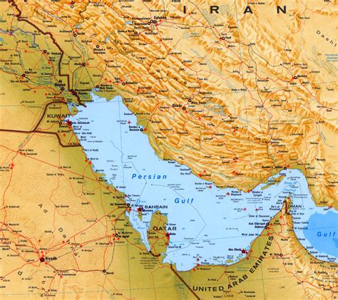 map  persian gulf  surrounding countries