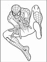 Coloring Man Spider Kids Pages Spiderman sketch template