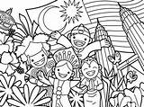 Mewarna Kemerdekaan Lukisan Kertas Kerja Lembaran Aktiviti Prasekolah Psv Mewarnai Mari Panitia Putih Tahun Pelbagai Bulan Kasan Dsv Parit Pokok sketch template
