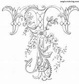 Coloring Pages Monogram Calligraphy Letters Embroidery Letter Lettering Alphabet Magic Monograms Flowered Printable Template Hand Designs алфавит Fancy Visit Print sketch template