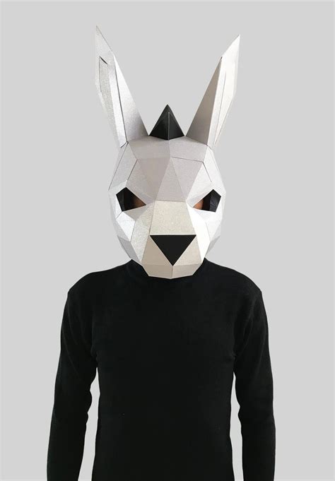 donkey mask template paper mask papercraft mask masks  etsy