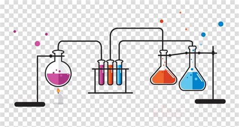 Water Chemistry Laboratory Flask Line Science Clipart