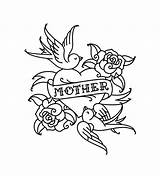 Mom Heart Tattoo Vector Flower Illustrations Similar Clip sketch template