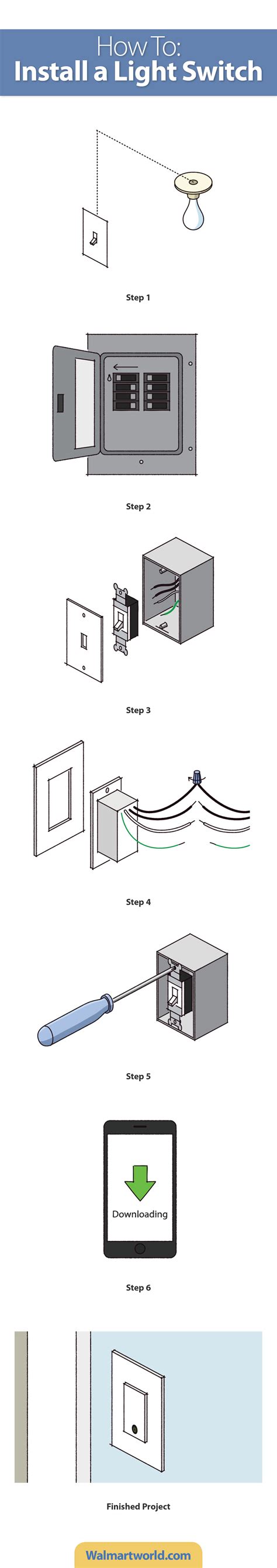 install  wifi light switch  control  lights   smartphone diy installing