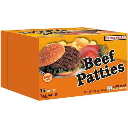 extra  beef patties  lbs walmartcom