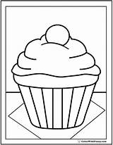 Cupcake Pdf Color Coloring Pages Cream Cupcakes Cherry Colorwithfuzzy Kids sketch template