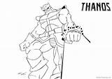 Thanos Coloring Pages Josh Frost Kids Printable Color sketch template