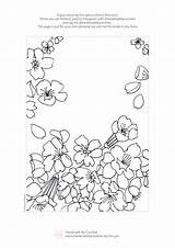 Blossom Colouring sketch template