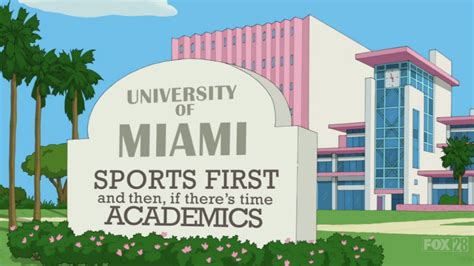 University Of Miami The Cleveland Show Wiki Fandom