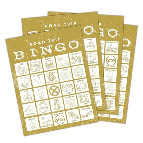 printable road trip bingo cards  car travel buck