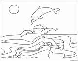 Coloring Pages Dolphin Getdrawings Easy sketch template