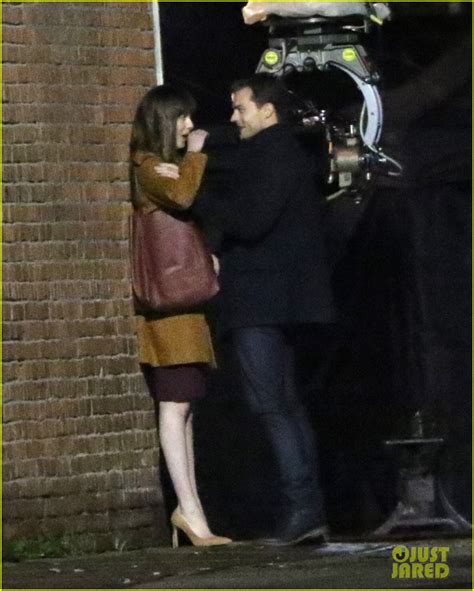 Dakota Johnson And Jamie Dornan Film Steamy Fifty Shades Kissing Scene