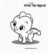 Spike Kids Printable Ponies sketch template