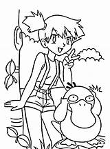 Misty Psyduck Colouring sketch template