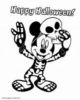 Halloween Coloring Pages Disney Mickey Mouse Printable Holidays sketch template