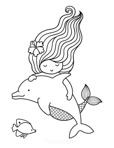 mermaid coloring pages  printable pdfs   mermaid