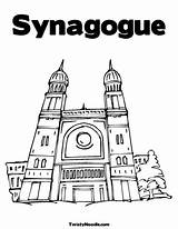Synagogue Pages Coloring Template sketch template