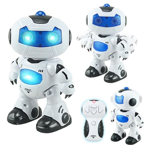 mini rc robot toy musical dancing lighting walking roating rc robot toys  children gift