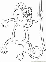 Monkey Coloring sketch template