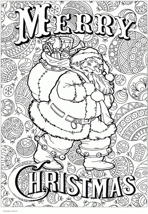 printable adult christmas coloring pages everfreecoloringcom