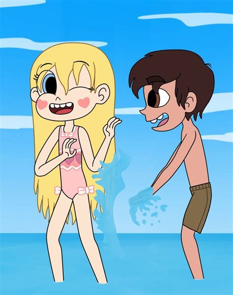 Star And Marco Are Playing At The Beach By Deaf Machbot