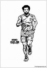Salah Mohamed Pages Coloring Printable Online Color Soccer Coloringpagesonly sketch template