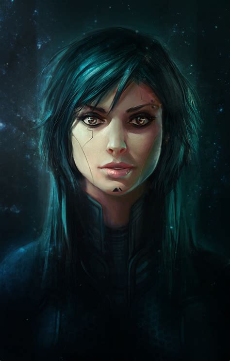 filex  kaa  sci fi portrait female girl woman cyborg