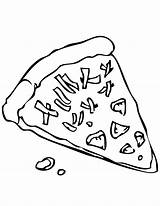 Pizza Clipart Color Coloring Slice Pages Clip Cliparts Library sketch template