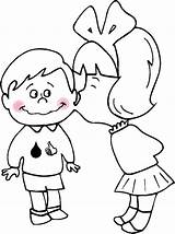 Coloring Pages Para Colorear Kids Dia Kiss sketch template