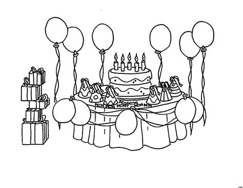 prepare  birthday party coloring pages  place  color