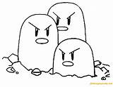 Pokemon Dugtrio Para Colorear Pages Coloring Color Online Imagenes Imagen Dibujos Pikachu Printable Coloringpagesonly sketch template