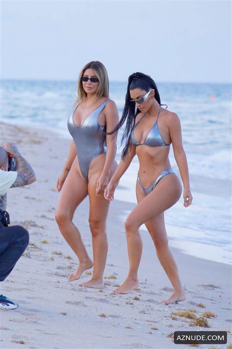 Kim Kardashian And Larsa Pippen Sexy While On A Photoshoot In Miami