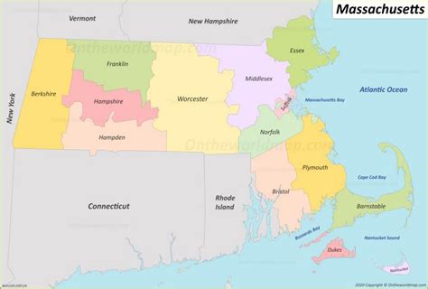 massachusetts county map ontheworldmapcom
