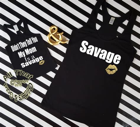 mommy and me daughter shirts funny savage tanks tops