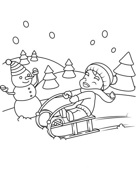 easy simple winter coloring pages book  kids