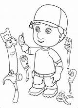 Handy Manny Coloring Kids Pages Fun Votes Print Color sketch template