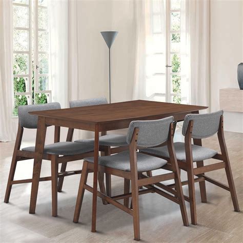 gymax  pcs mid century modern dining table set kitchen table
