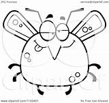 Mosquito Chubby Drunk Clipart Cartoon Outlined Coloring Vector Thoman Cory Mad Illustration Royalty sketch template